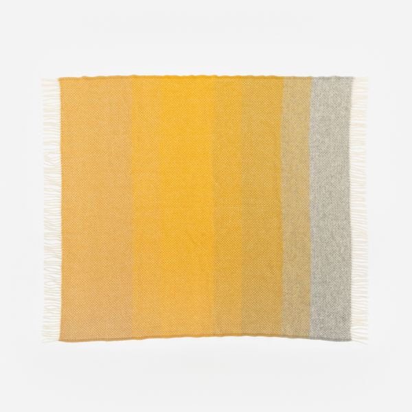 National Trust Ombre Yellow Throw