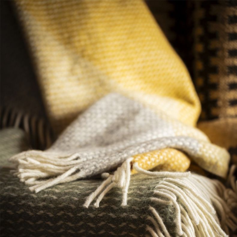 National Trust Ombre Yellow Throw