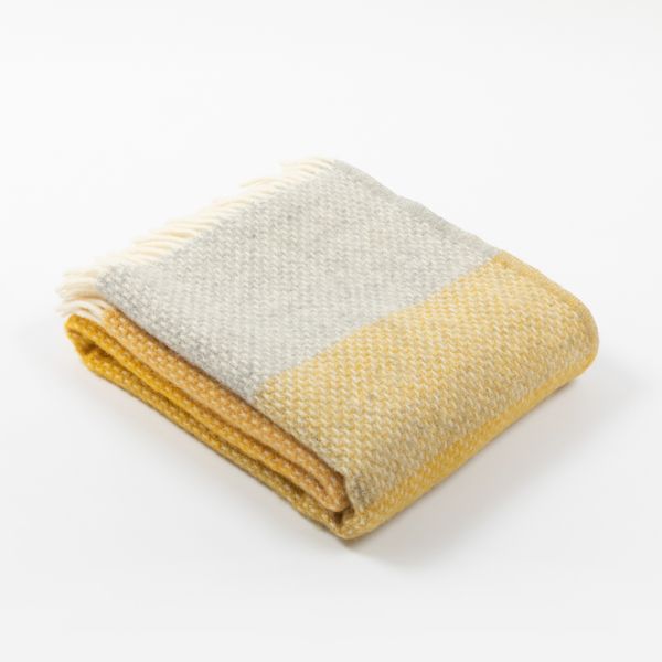 National Trust Ombre Yellow Throw