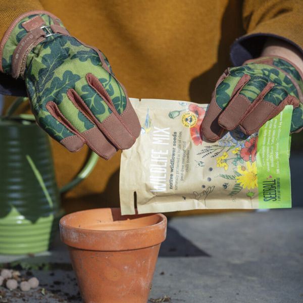 Burgon and Ball Moss Oak Leaf Garden Gloves