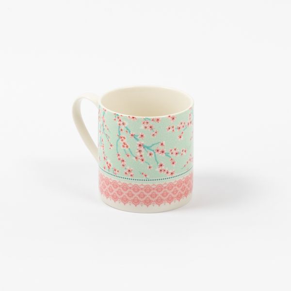 Pink Blossom Bone China Recycled Mug