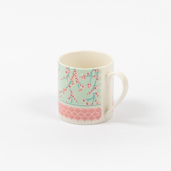 Pink Blossom Bone China Recycled Mug