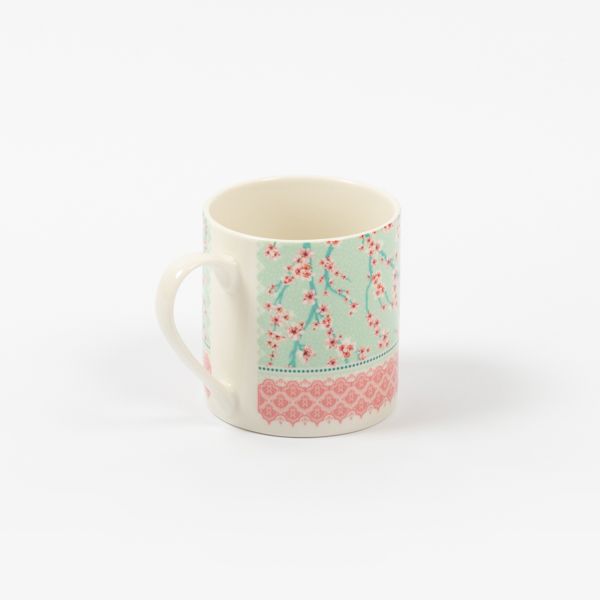 Pink Blossom Bone China Recycled Mug