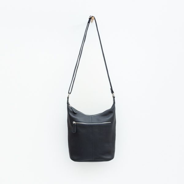 National Trust Navy Leather Cross Body Bag