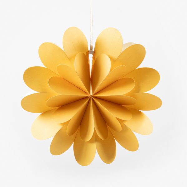  Yellow Hanging Paper Flower Decoration