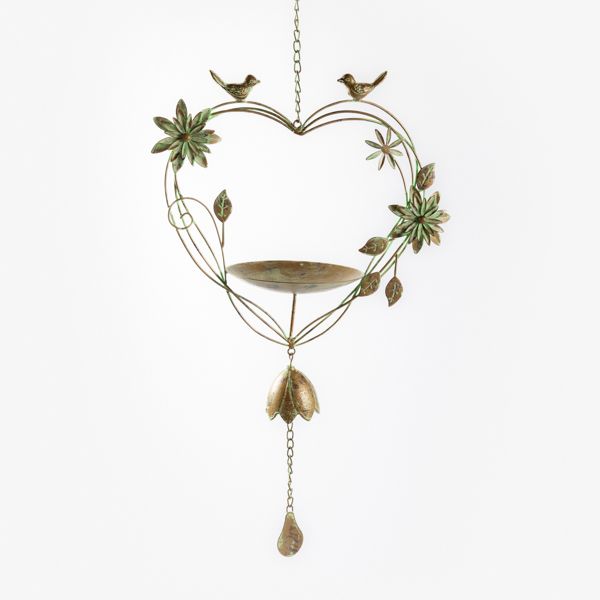 Wind Chime, Hanging Heart Bird Feeder