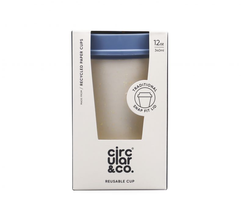 Circular & Co 12oz Chalk and Rockpool Blue Reusable Now Coffee Cup