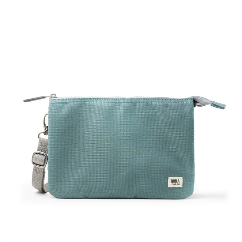 ROKA London Carnaby XL Cross Body Bag in Sage