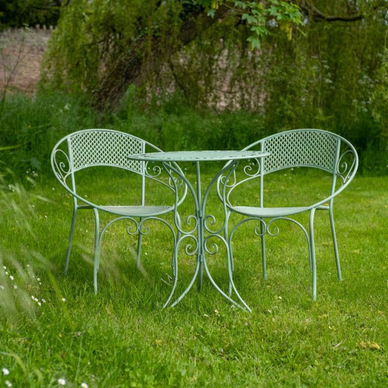 Aquit Mesh 3 Piece Bistro Set, Sage