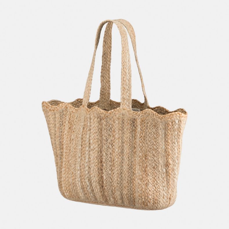 The Braided Rug Company Natural Scallop Tote Bag