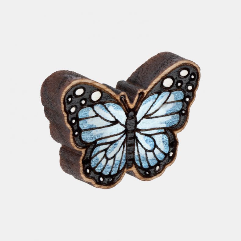 Robin Valley Hand-Painted Blue Butterfly Earrings