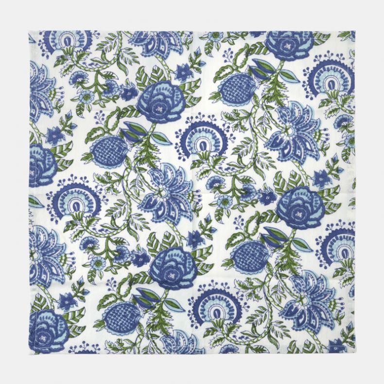 National Trust Cloth Napkins Block Print, Set of 4