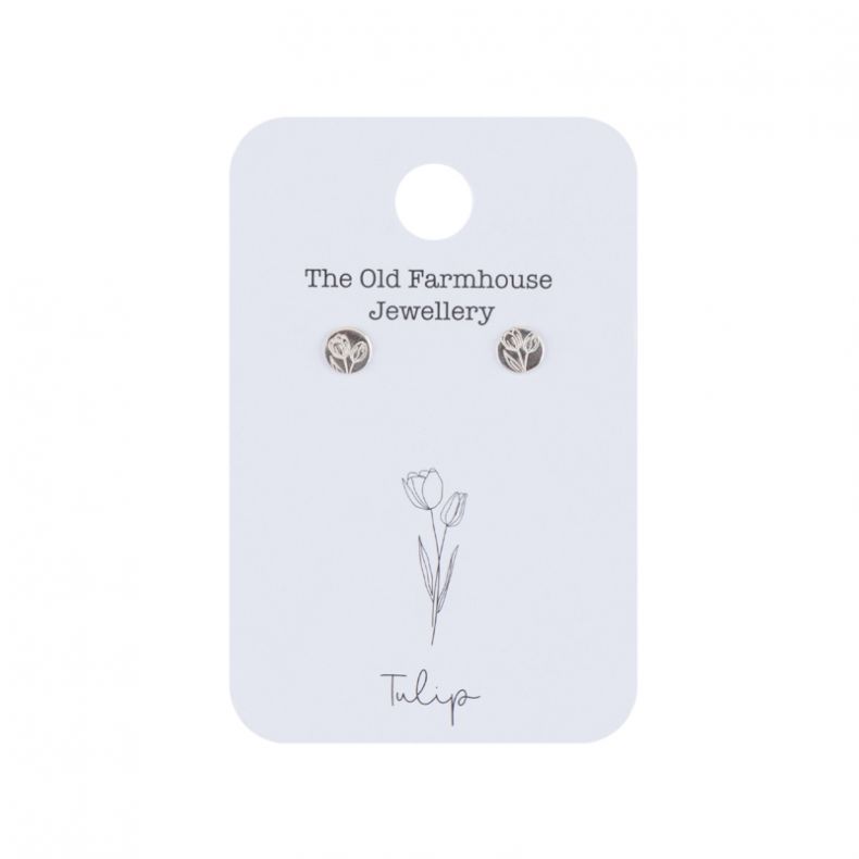 The Old Farmhouse Jewellery Tulip Sterling Silver Stud Earrings