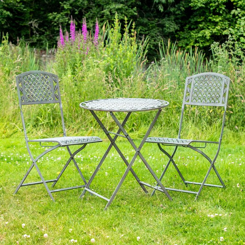 National Trust Oak Leaf Bistro Set, Sage Brown