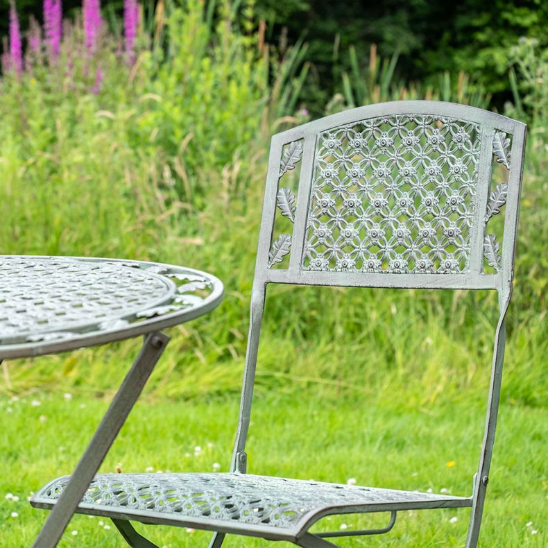 National Trust Oak Leaf Bistro Set, Sage Brown