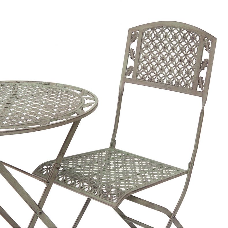 National Trust Oak Leaf Bistro Set, Sage Brown