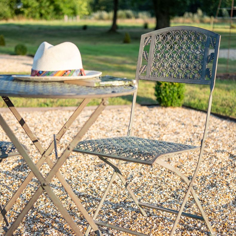 National Trust Oak Leaf Bistro Set, Sage Brown