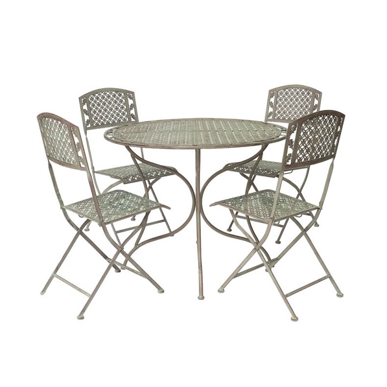 National Trust Oak Leaf Dining Set, Sage Brown