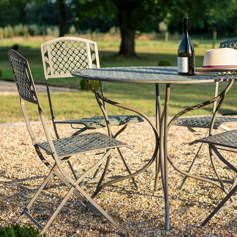 National Trust Oak Leaf Dining Set, Sage Brown