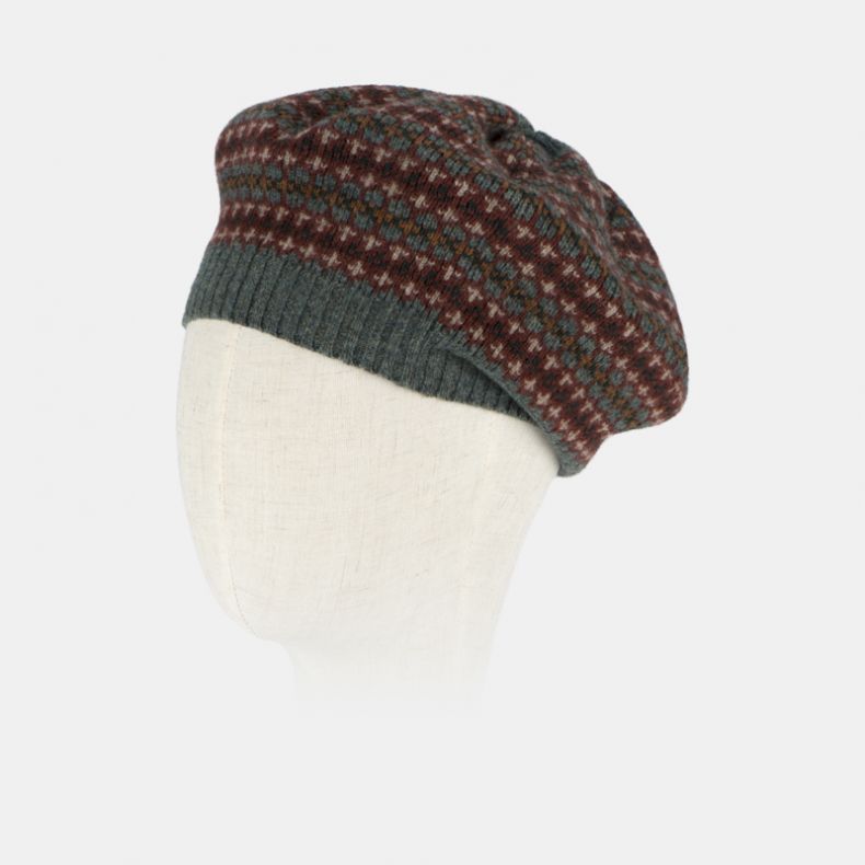 Robert Mackie Fairisle Knit Morar Beret