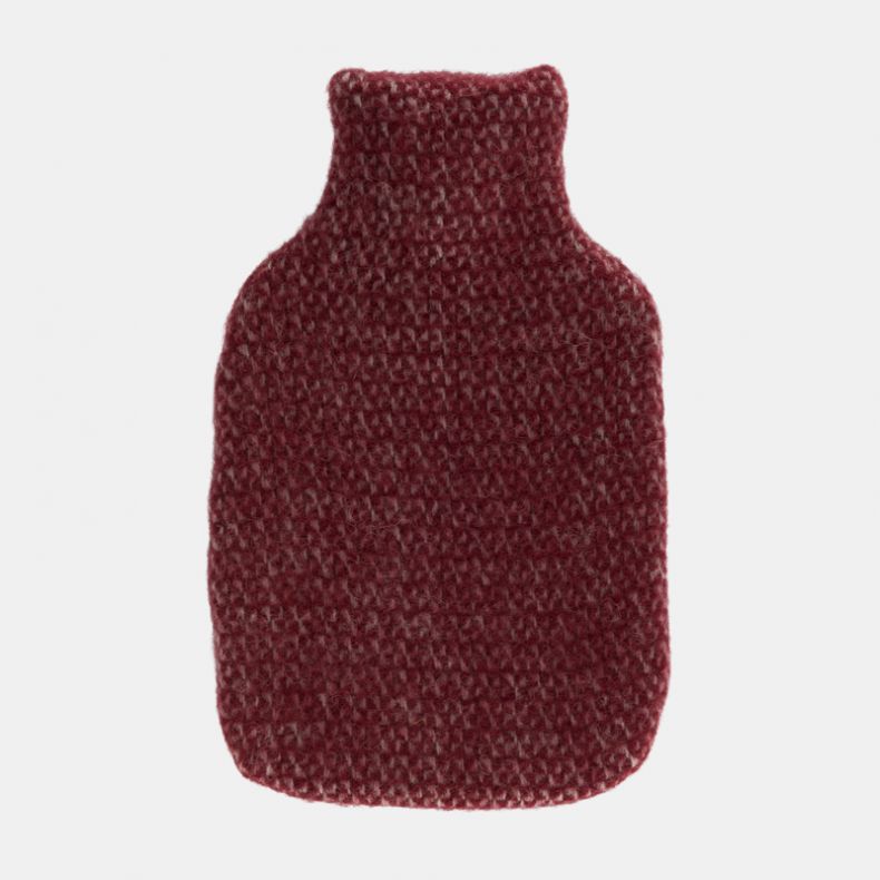 National Trust Hot Water Bottle with Cover, Red Illusion