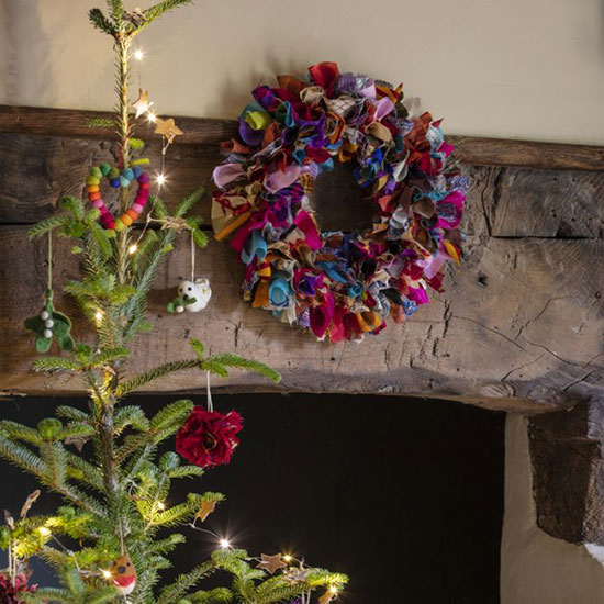 Recycled Sari Wreath