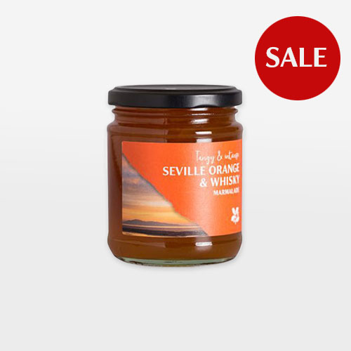 Seville Orange with Whiskey Marmalade - image shows jar of National Trust marmalade on a plain white background.